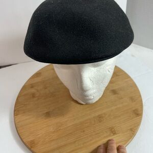 Vintage Royal Ascot Cabbies Hat Black Wool Mens Cap